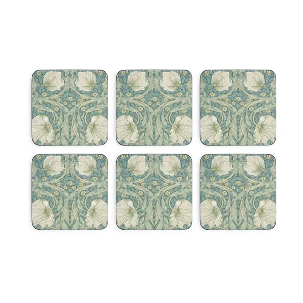 Morris & Co Pimpernel glasunderlägg 6-pack, Grön