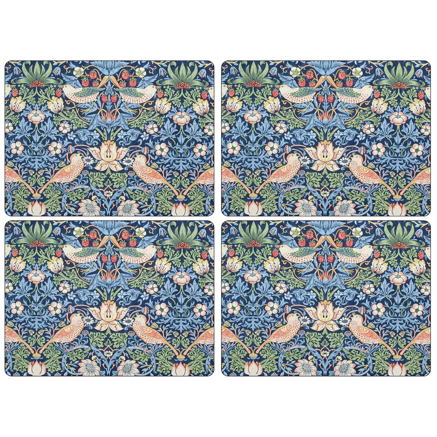 Pimpernel Set de table Strawberry Thief cm, lot de 4 Bleu