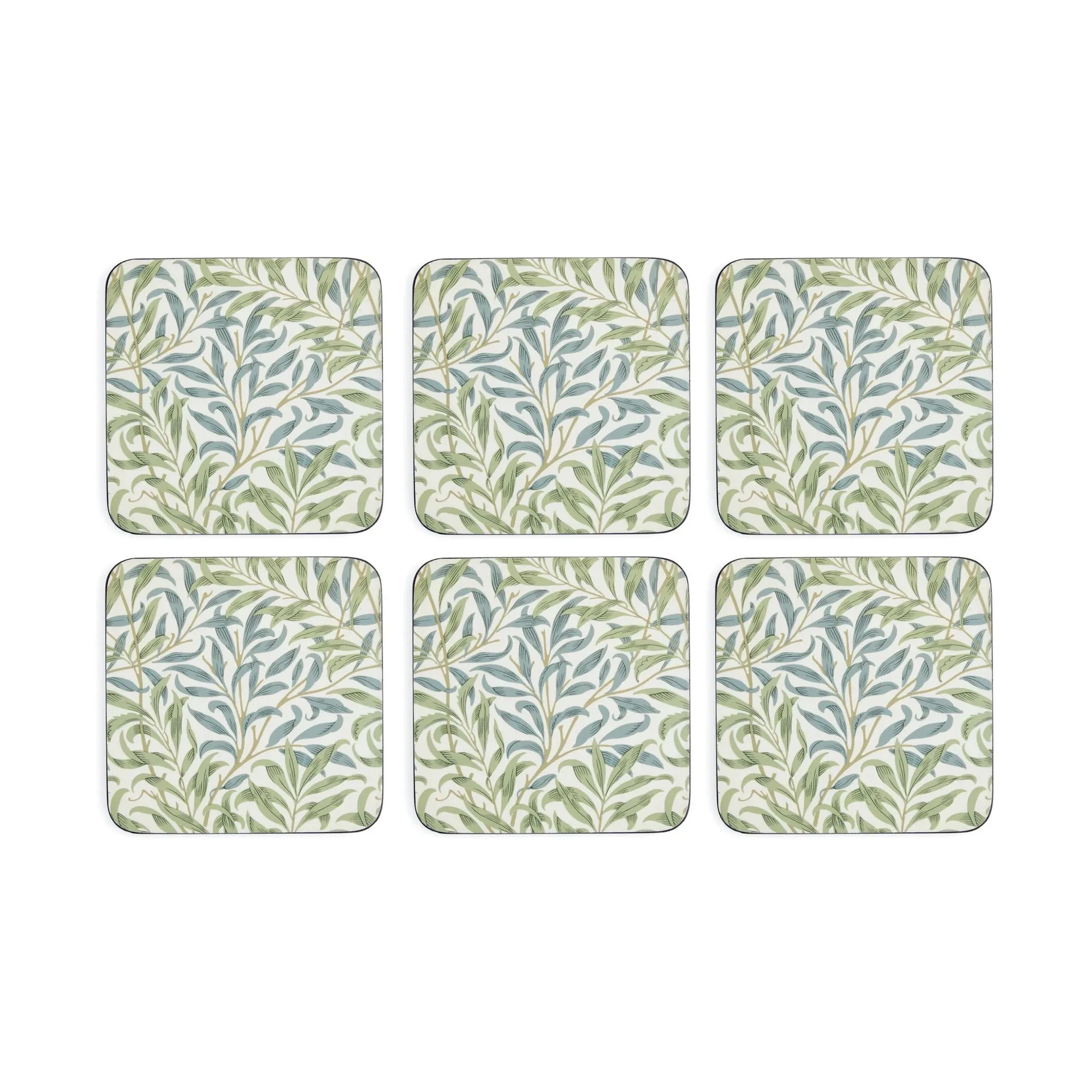 Pimpernel Sous-verres Morris & Co Willow Bough Lot de 6 Vert, bleu