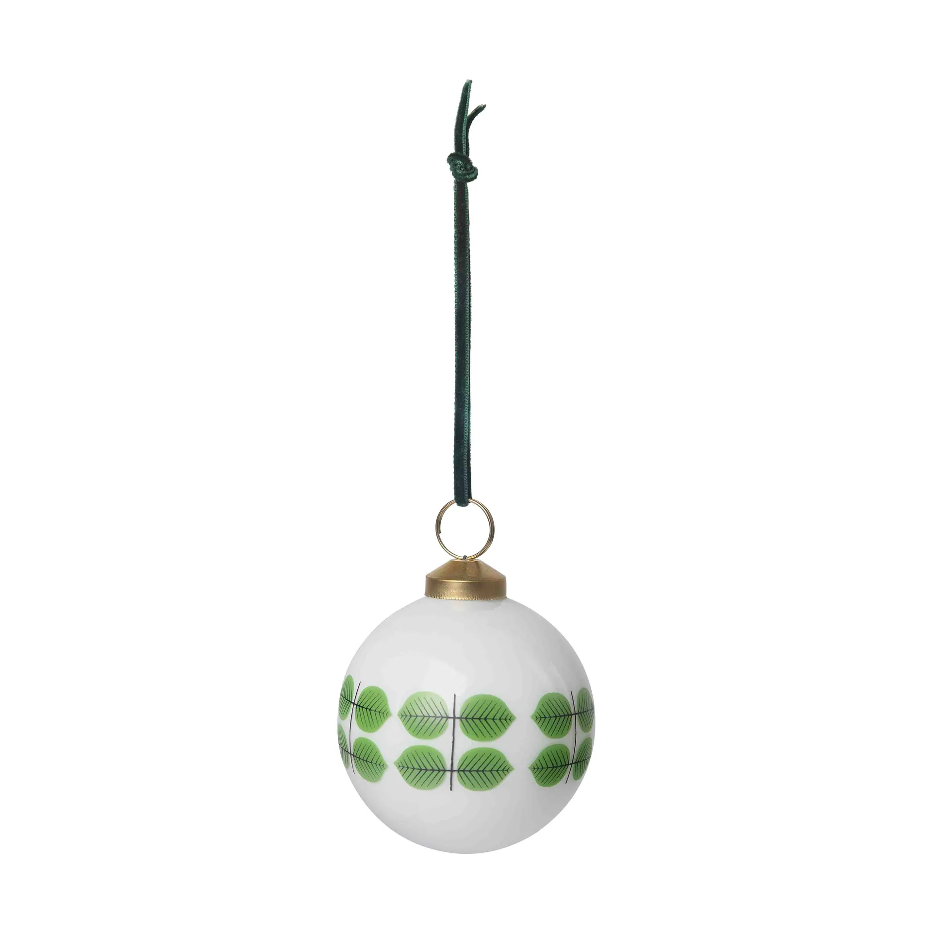 Pluto Design Boule de Noël Stig L Berså Ø8 cm Blanc-vert