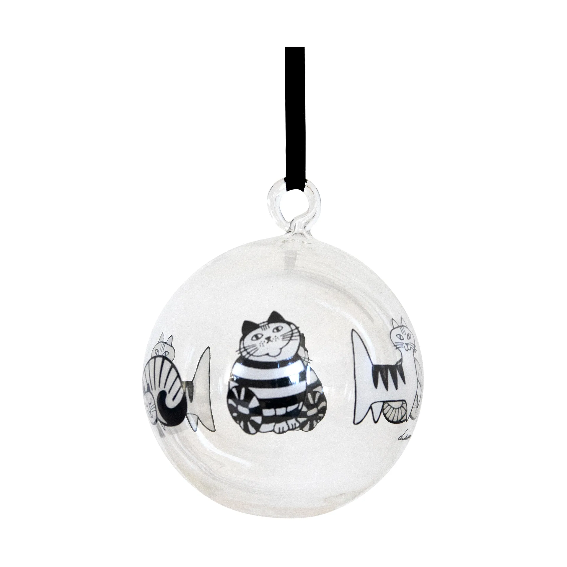 Pluto Design Boule de sapin chats Lisa Larson White-black