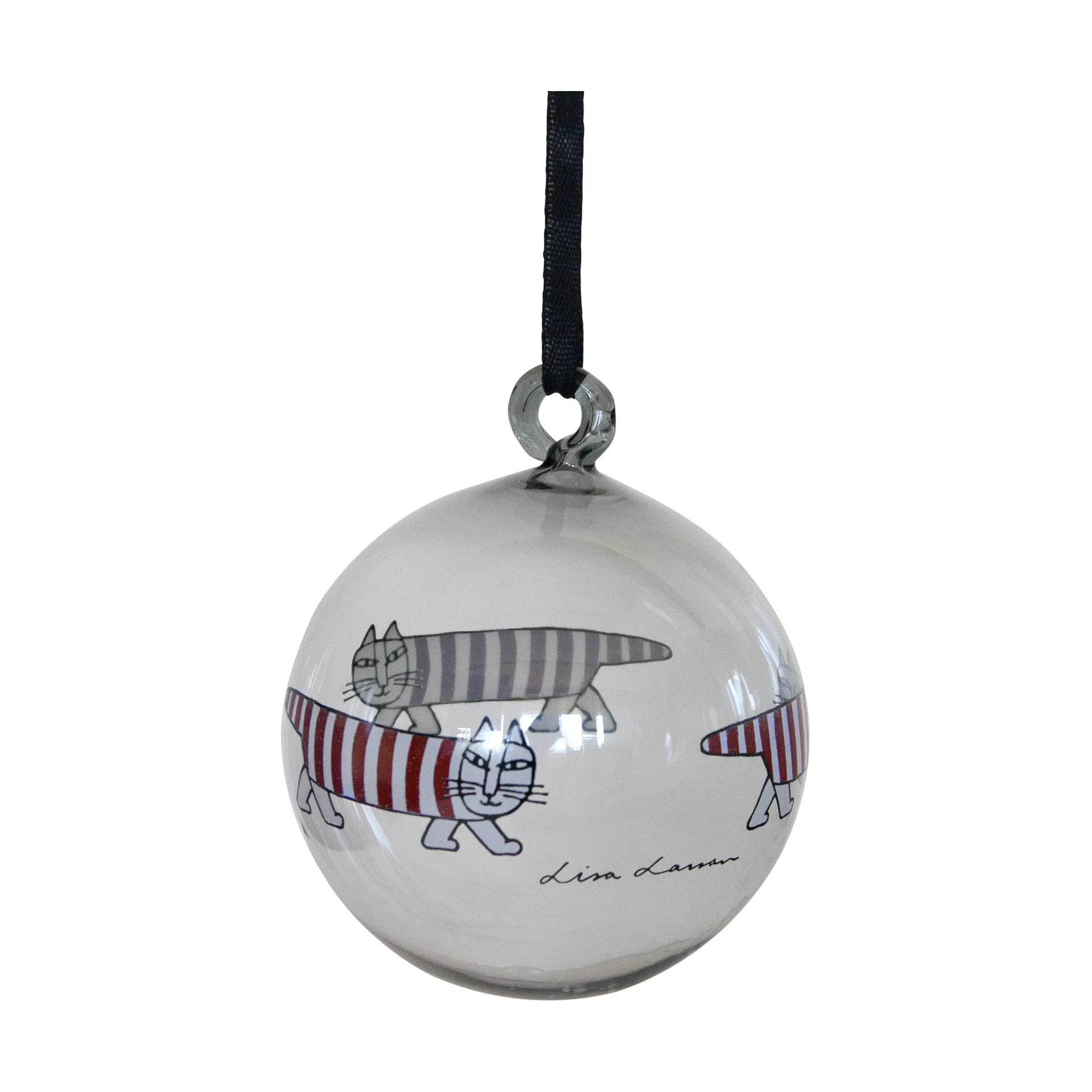 Pluto Design Boule de sapin Mikey Lisa Larson Silver-rouge-blanc