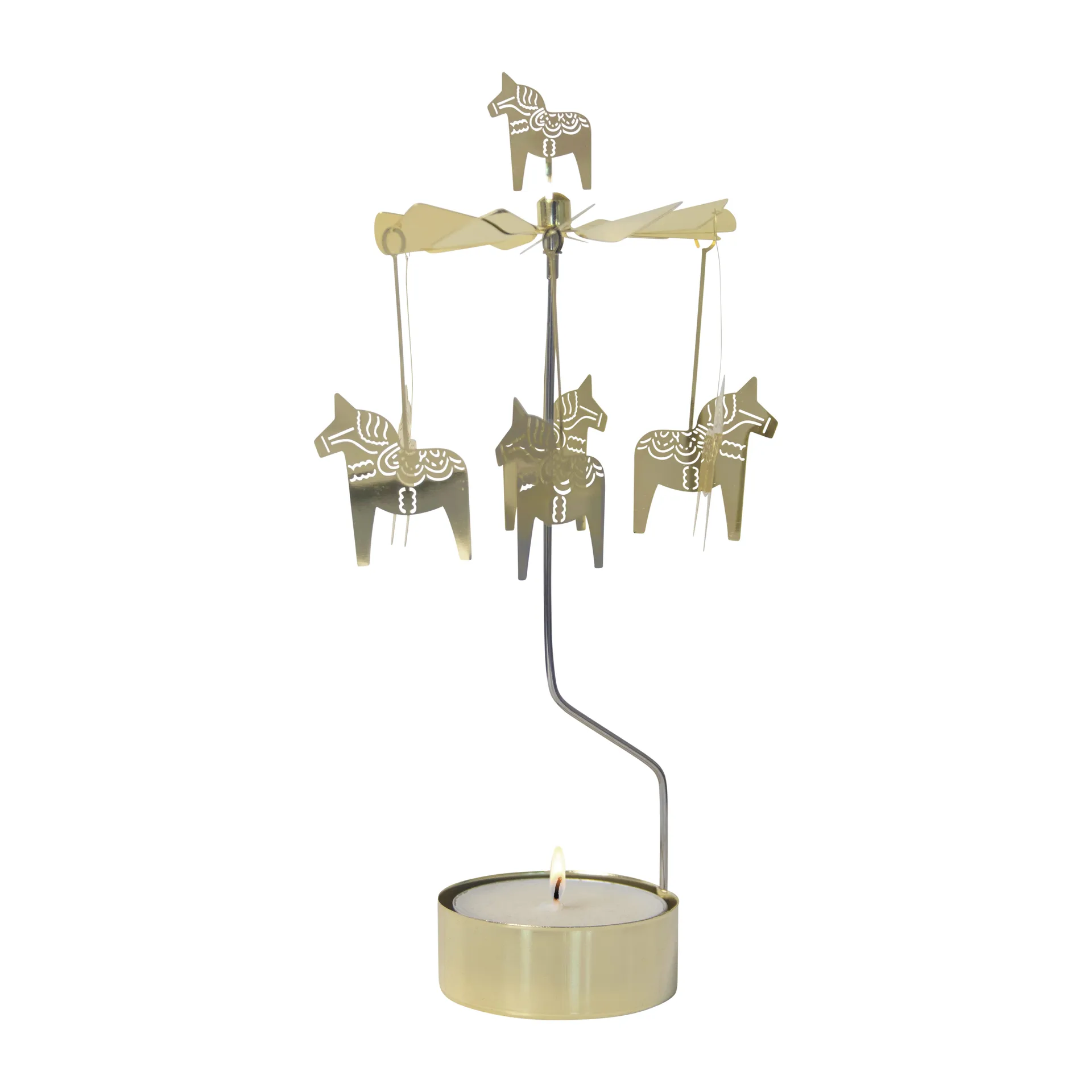 Pluto Design Carillon d'anges Cheval de Dalécarlie grand Or
