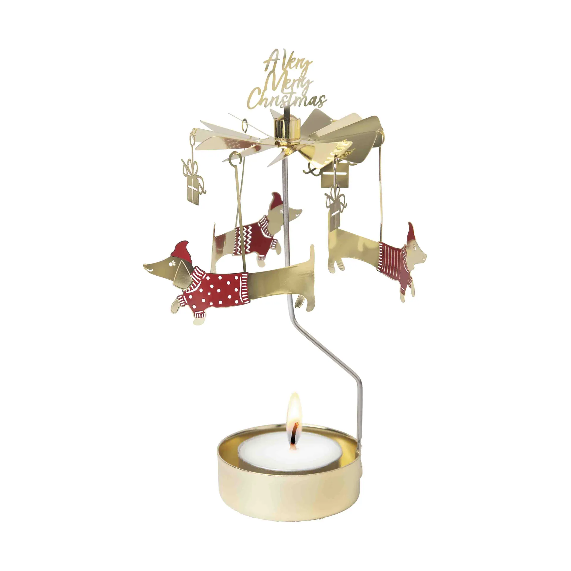 Pluto Design Carrousel à bougies Jolly dogs Or