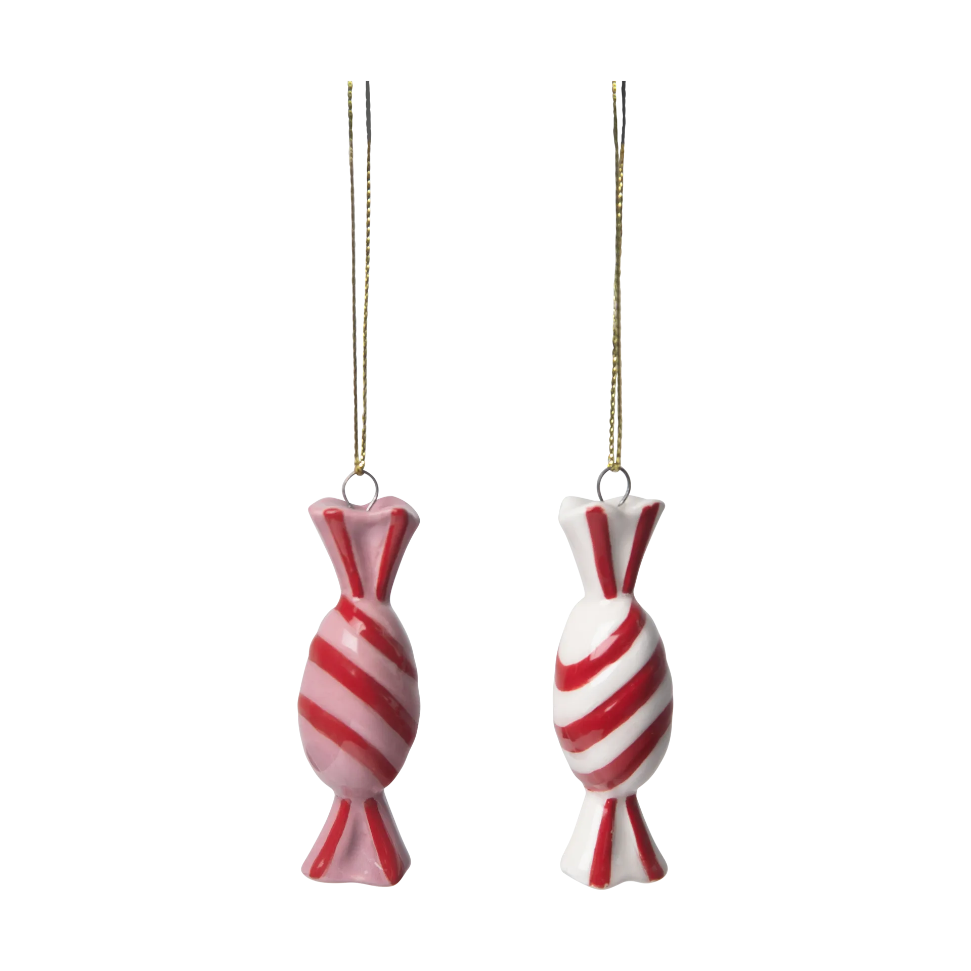 Pluto Design Décorations suspendues Candy 2 pièces Rouge-blanc