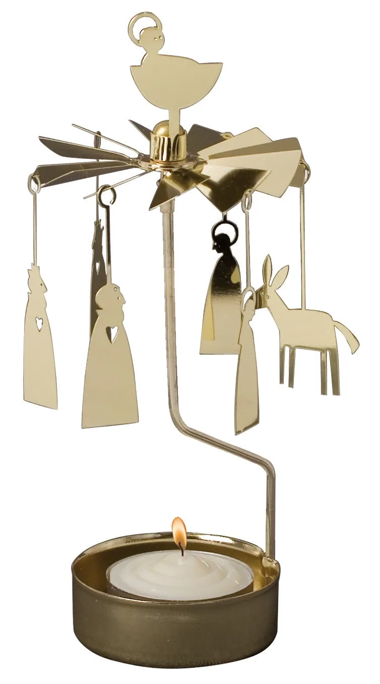 Pluto Design Englespil vinter&jul julekrybe, guld