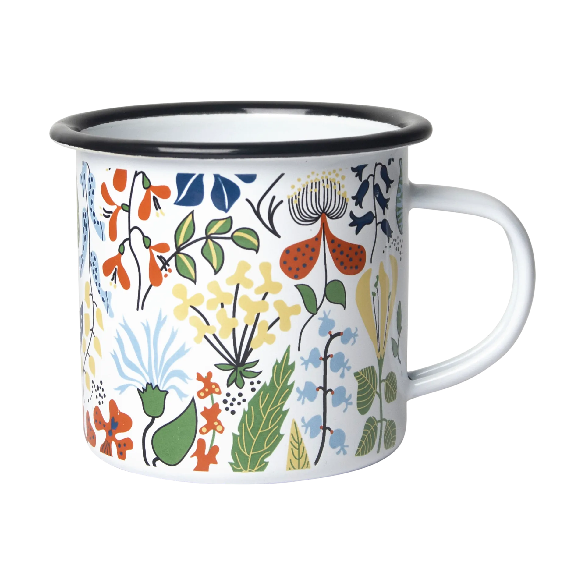 Pluto Design Herbaruim emaljmugg Vit-multi