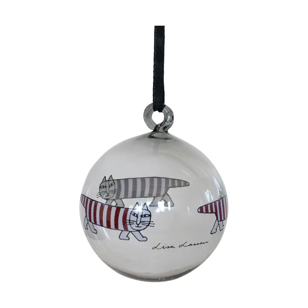 Lisa Larson Mikey julgranskula, Silver-red