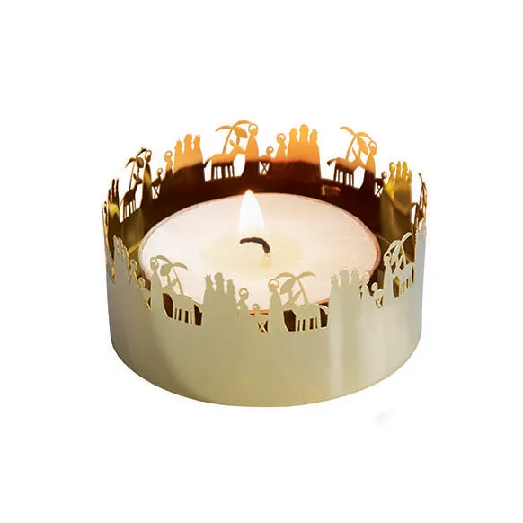 Pluto Design Lysholder ætset guld Krybbe