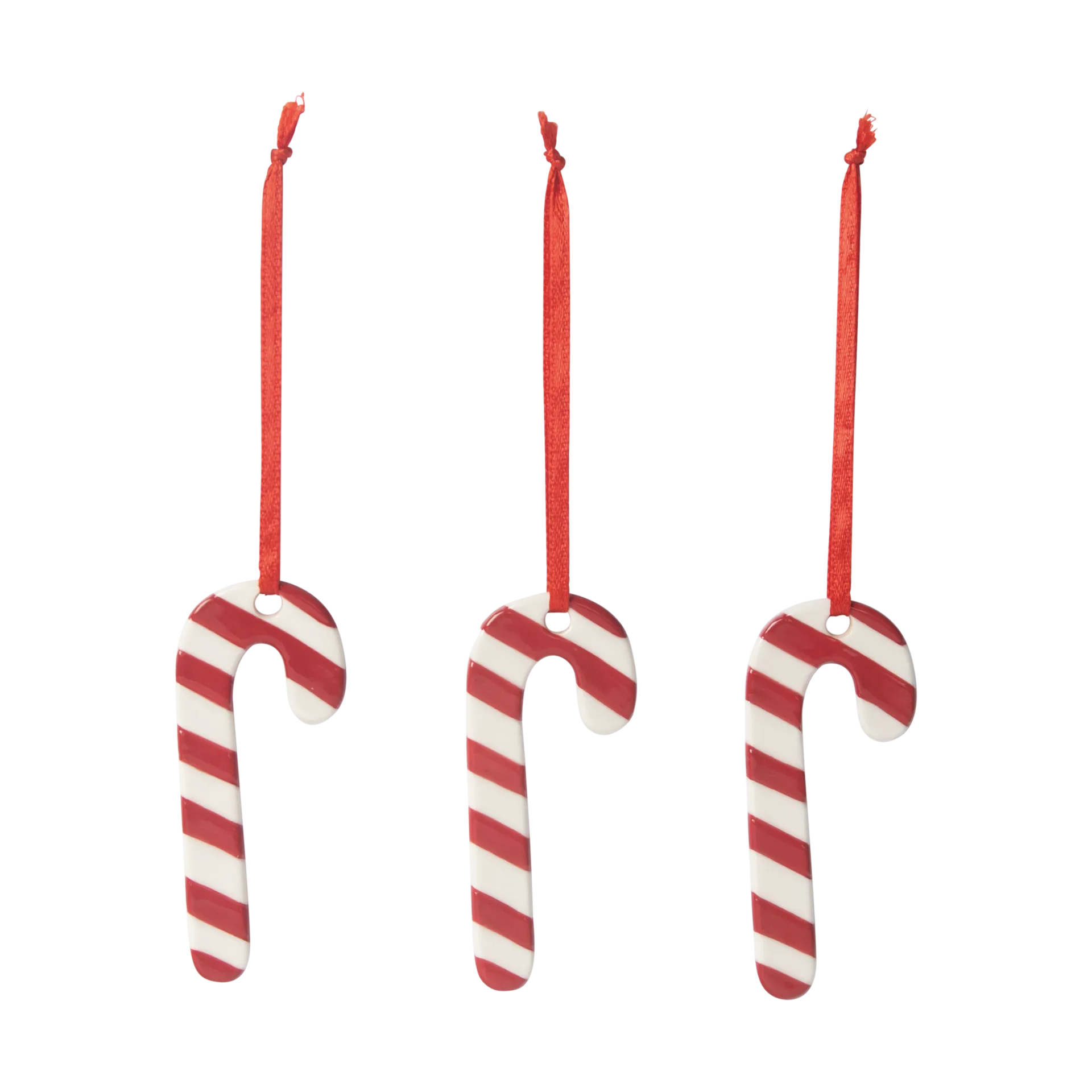Pluto Design Sukkerstok juletræspynt 3-pak Hvid/Rød