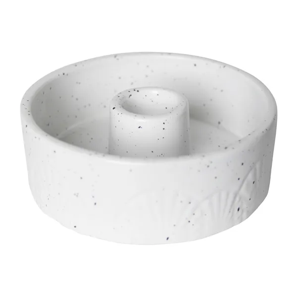 Sun ljusstake keramik, Vit-prickig