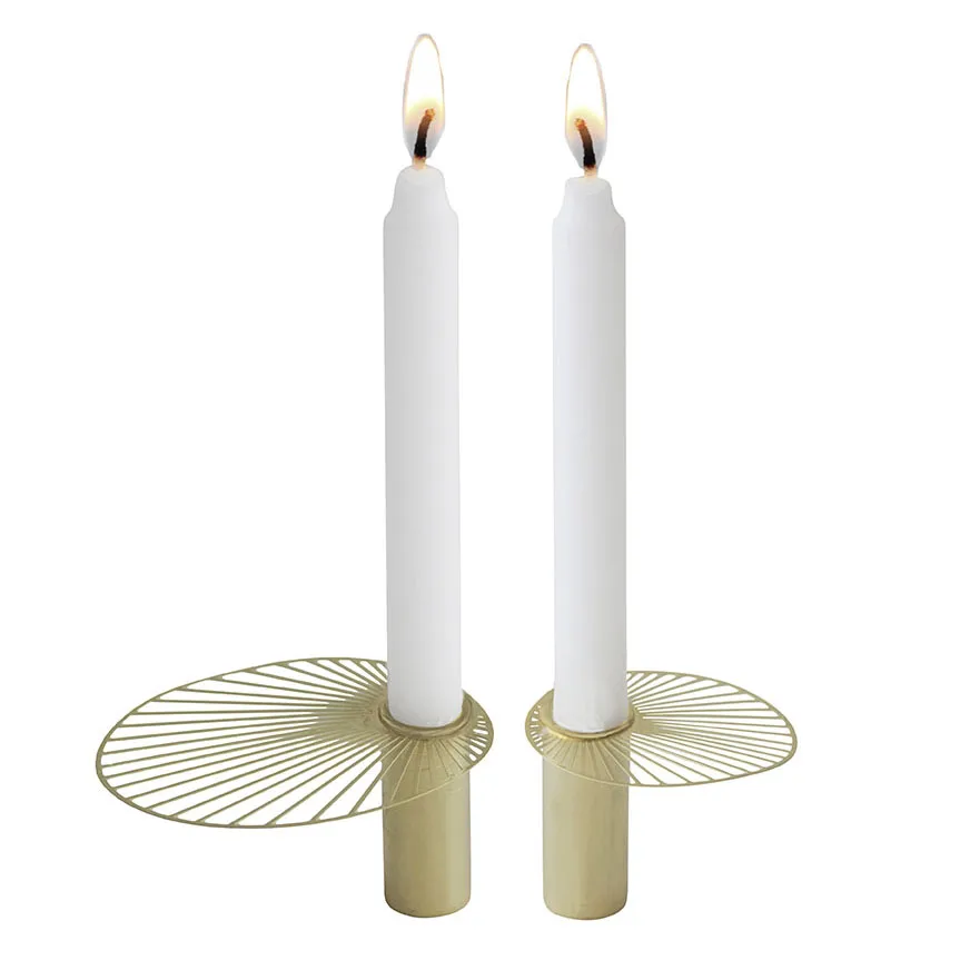 Pluto Design Sun lysestage lille 2-pak Guld