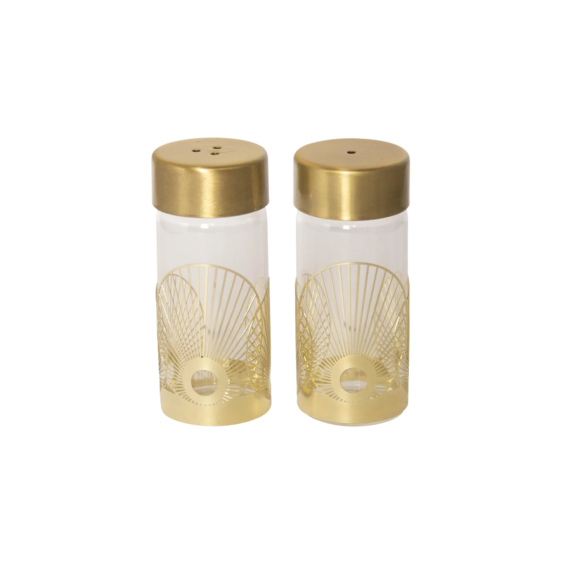 Pluto Design Sun salt- og peberbøsse Guld/Glas