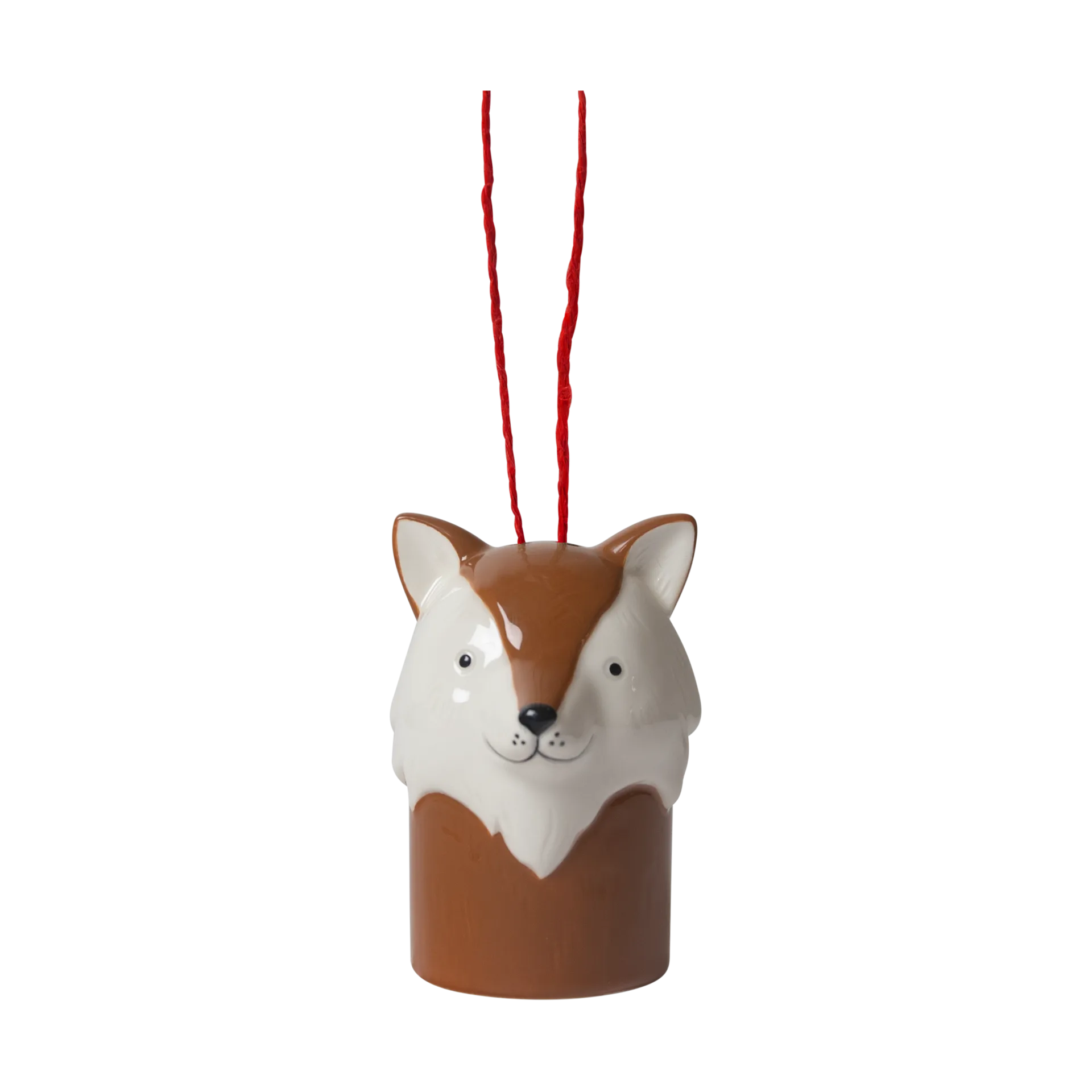 Pluto Design Suspension de sapin de Noël renard Blanc-marron
