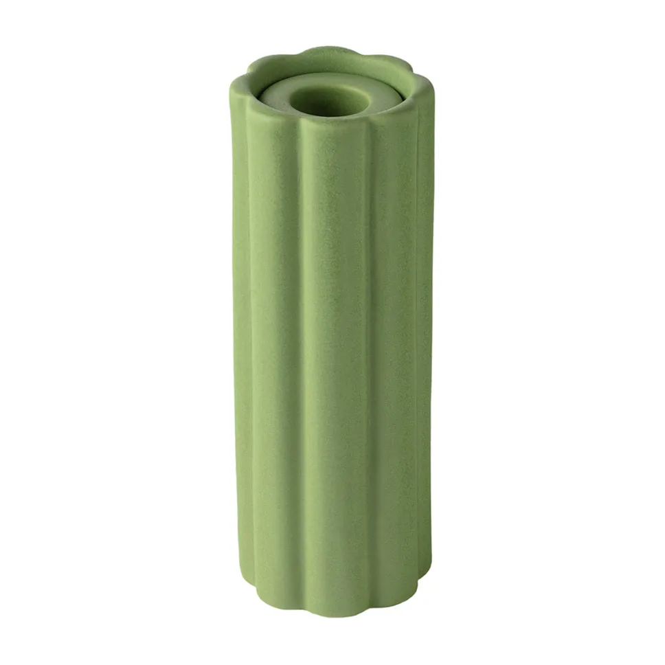 PotteryJo Birgit vase/fyrfadsstage 17 cm Olive