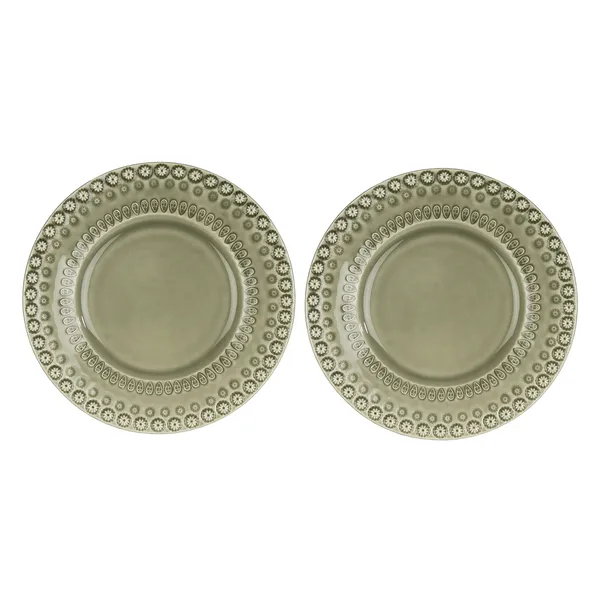 Daisy desserttallrik Ø22 cm 2-pack, Faded army
