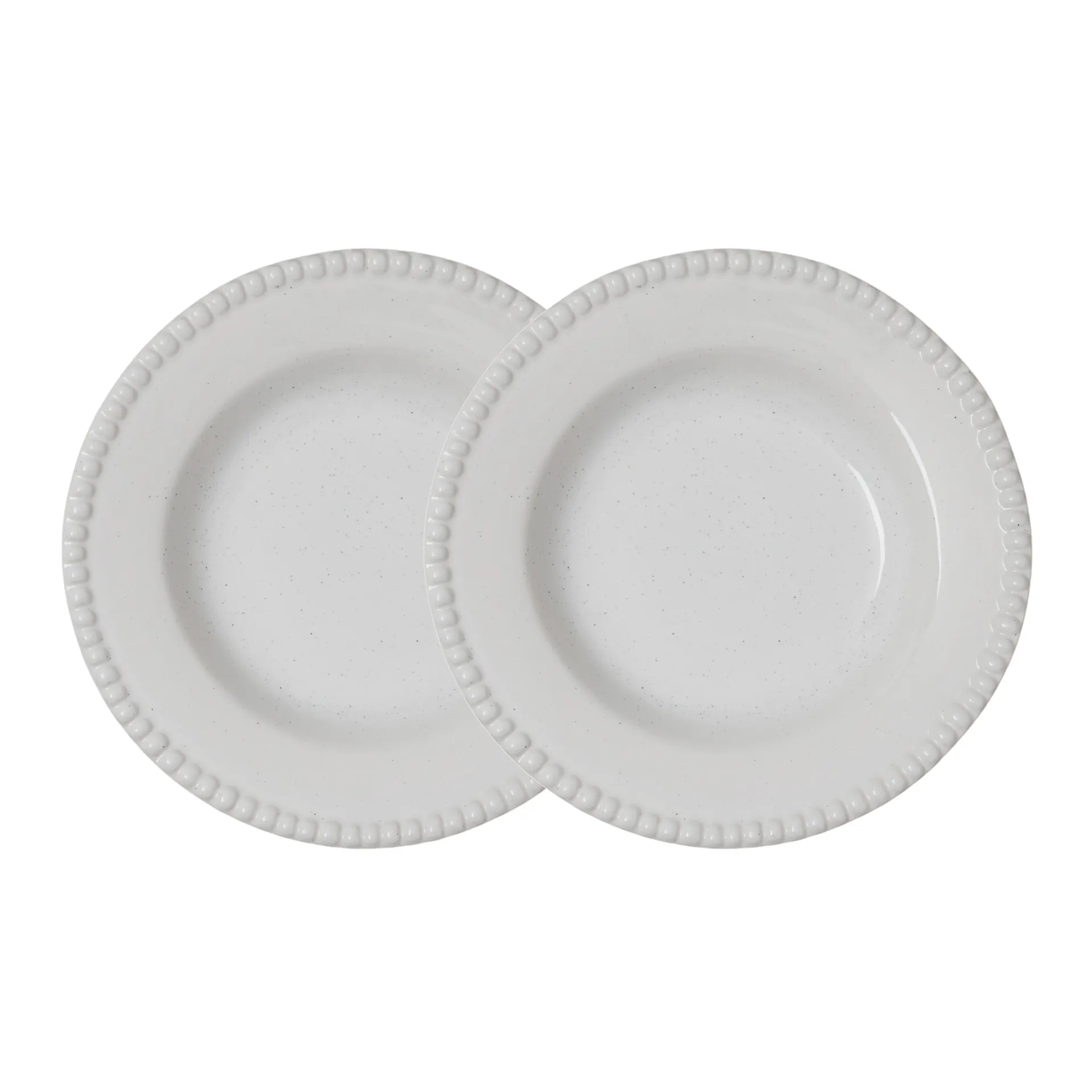 PotteryJo Daria djup tallrik &Oslash;26 cm 2-pack Cotton white shiny