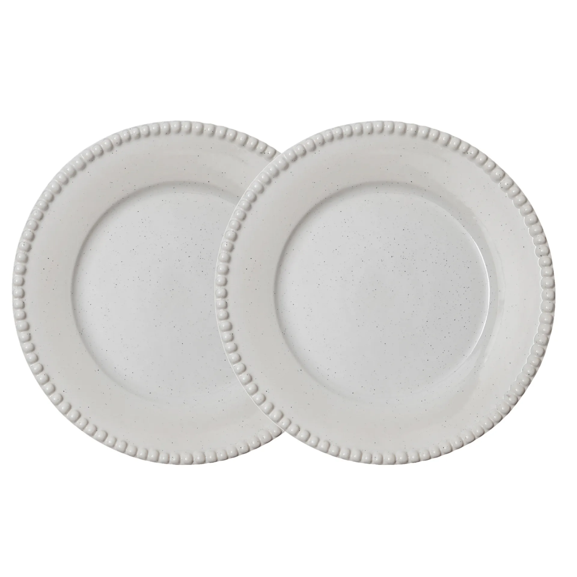PotteryJo Daria tallerken Ø28 cm 2-pak Cotton white shiny