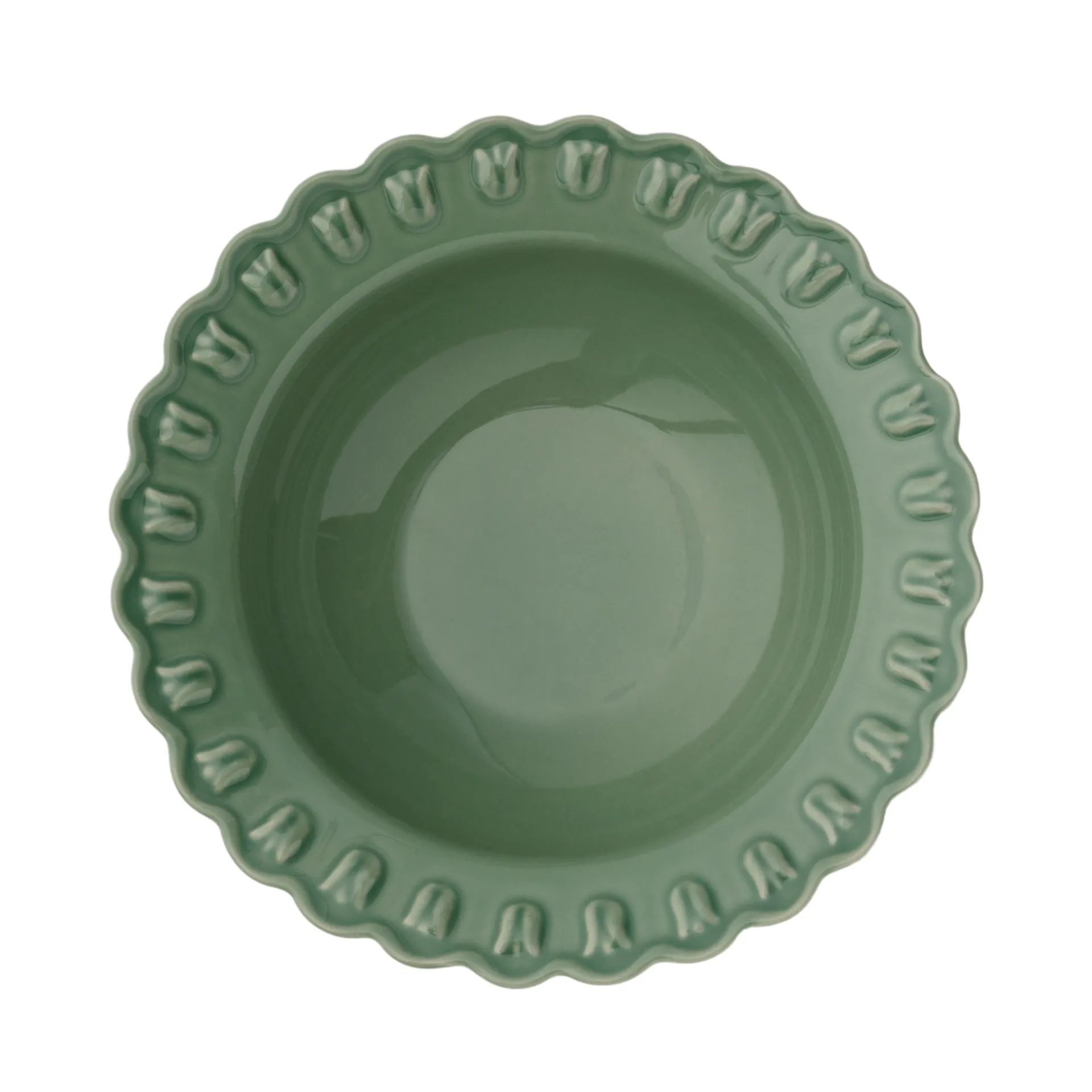 PotteryJo Tulipa serveringsskål large Ø30 cm Verona green