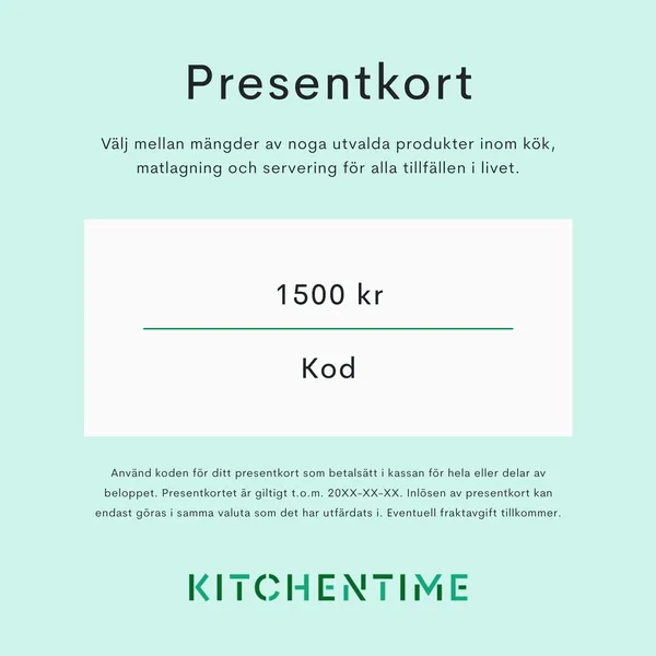 Digitalt presentkort, 1500 kr