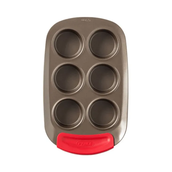 Pyrex Asimetria muffinsform, Silikon, rektangulär, 6 muffins