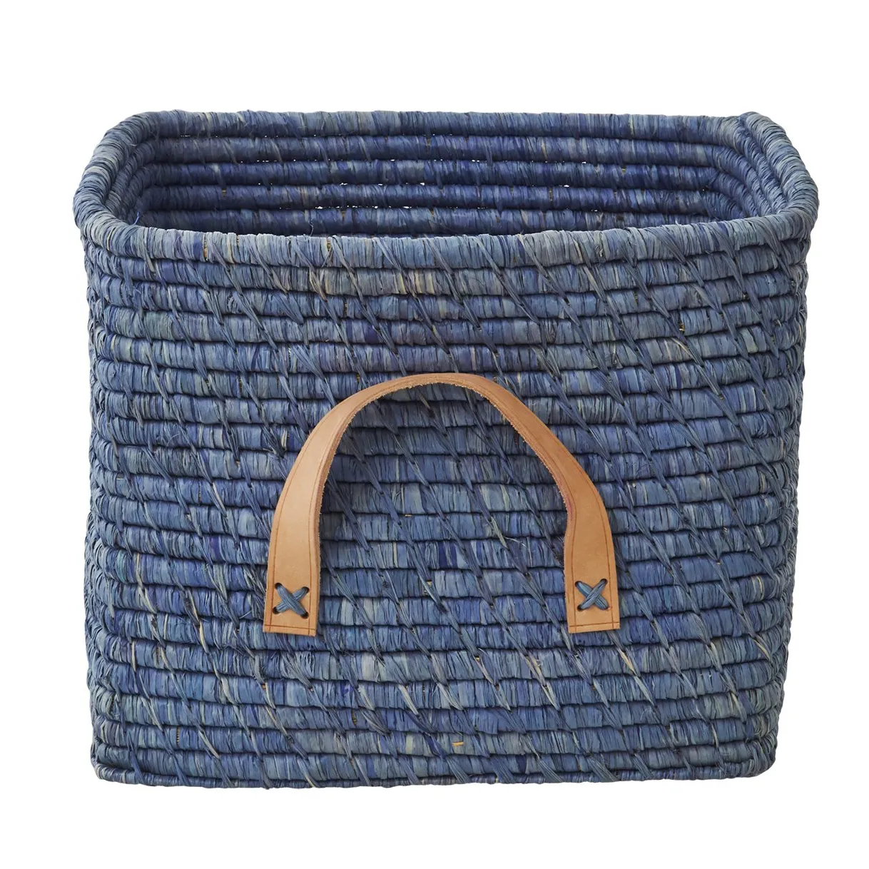 RICE Panier de rangement Rice raffia Bleu