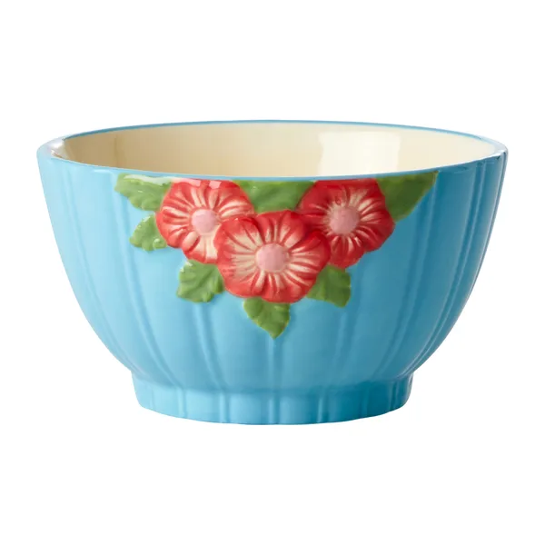 Rice Embossed Flower keramikskål Ø12 cm