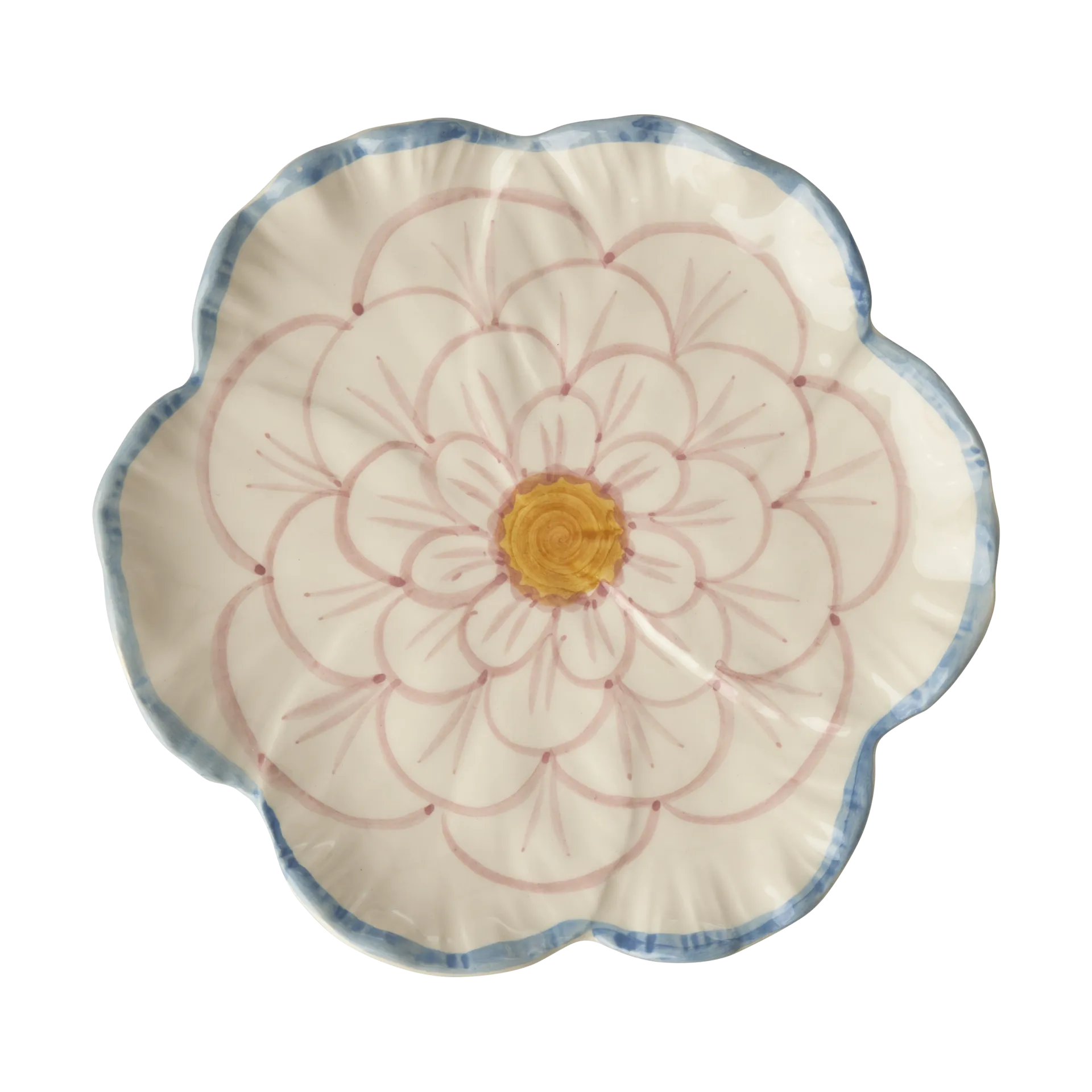 RICE Rice Flower tallerken Ø19,5 cm Blue border