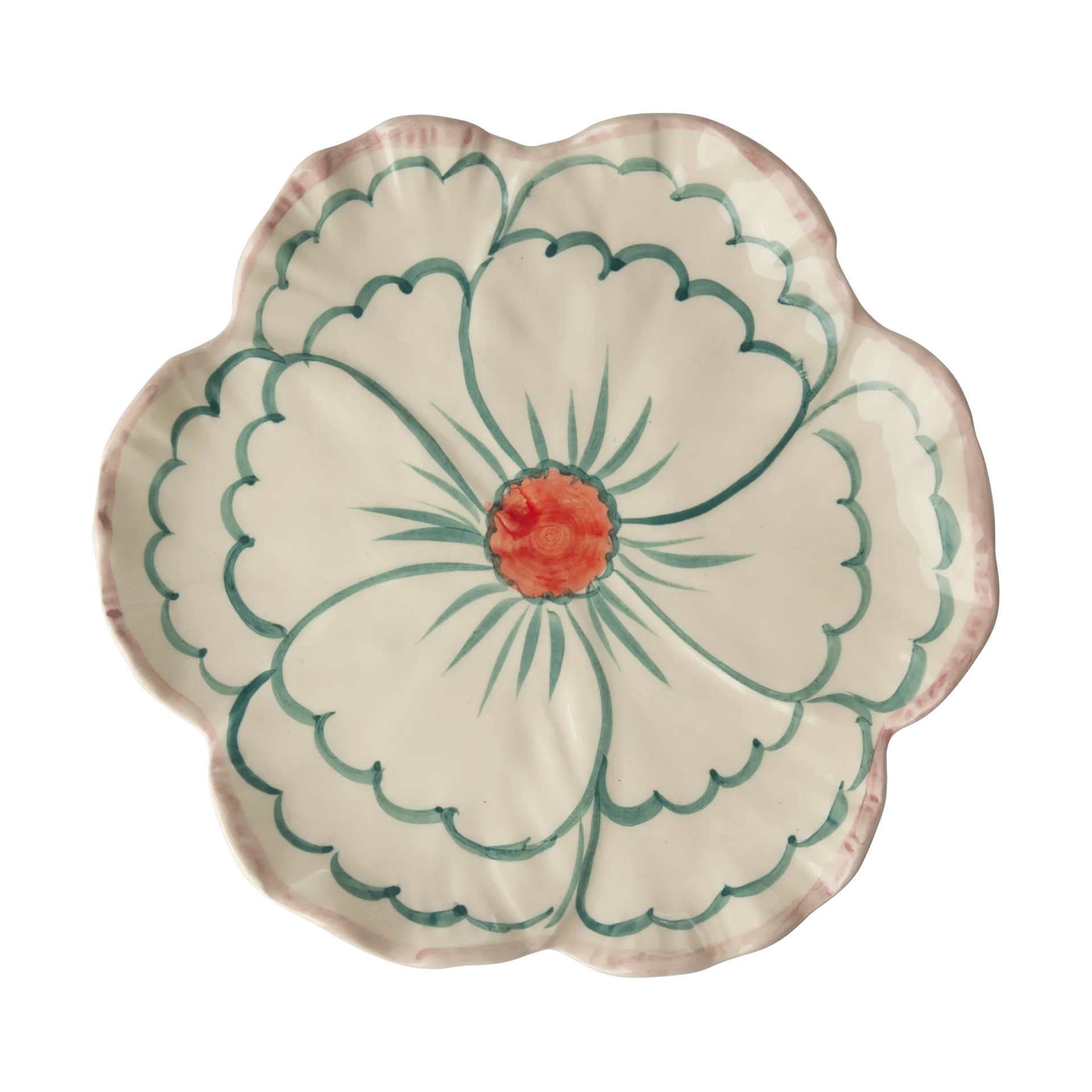 RICE Rice Flower tallerken Ø19,5 cm Pink border