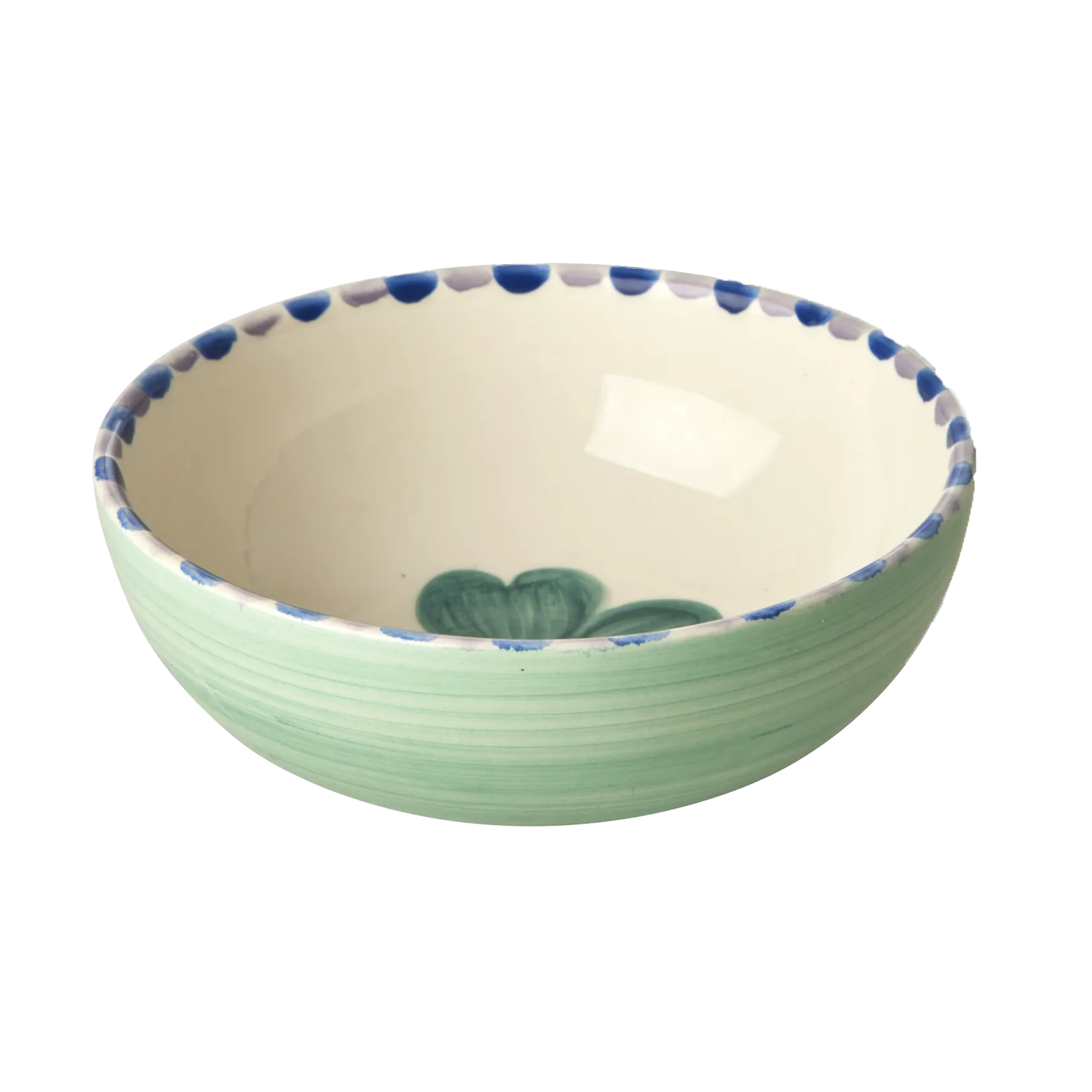 RICE Rice keramikskål 35 cl Good Luck Clover-Soft green