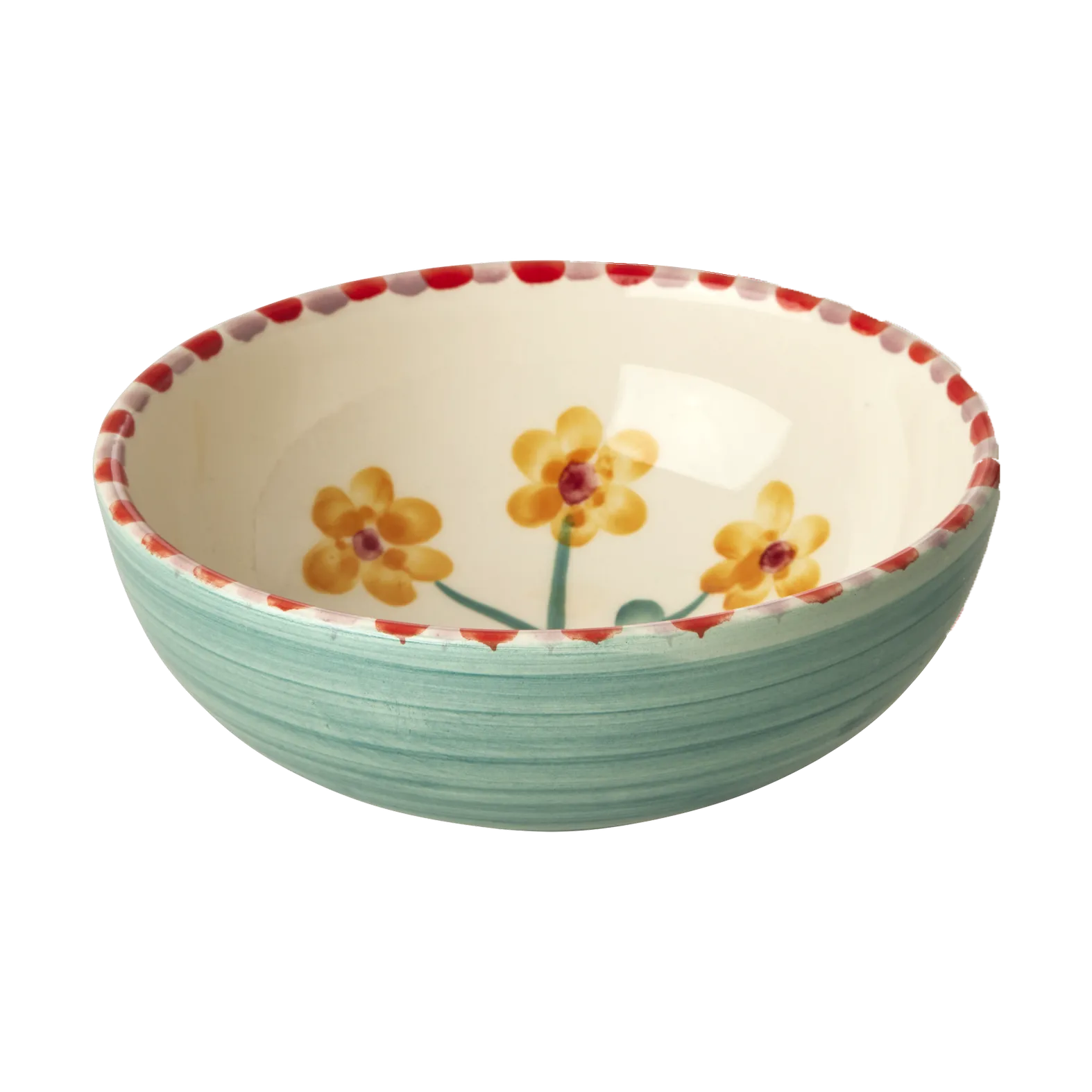 RICE Rice keramikskål 35 cl Yellow Flower-jade