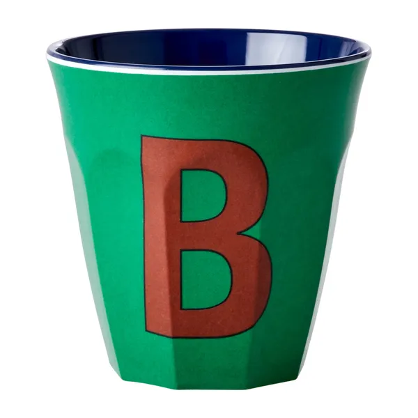 Rice melaminkopp medium bokstav B 30 cl