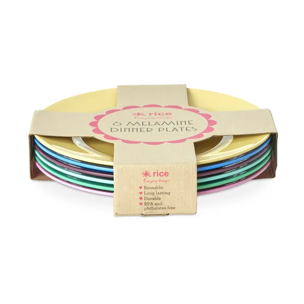 Rice melamintallrik Ø26 cm 6-pack, Show youre true colors