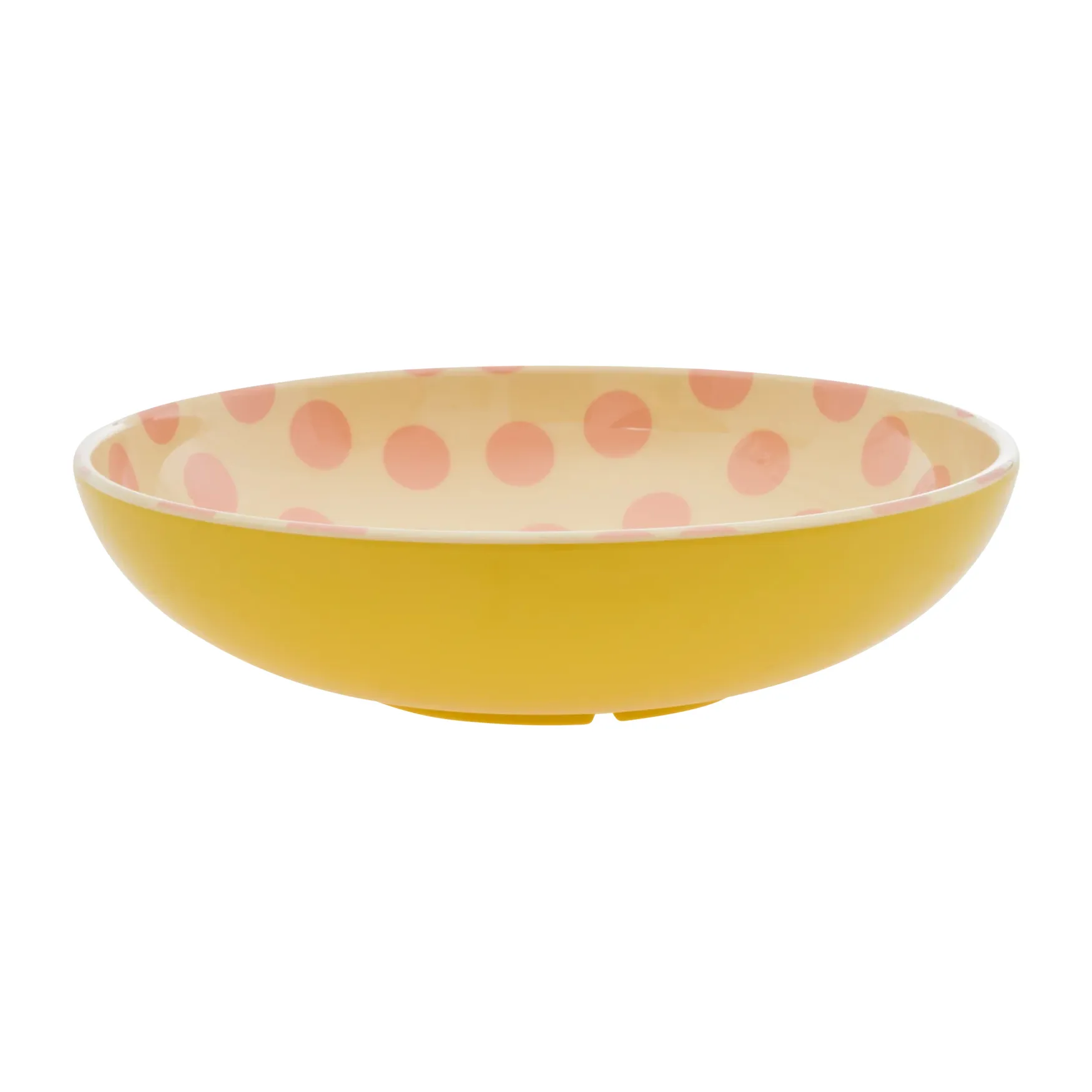 RICE Rice salatskål melamin Ø29,9 cm Pink dots/Yellow