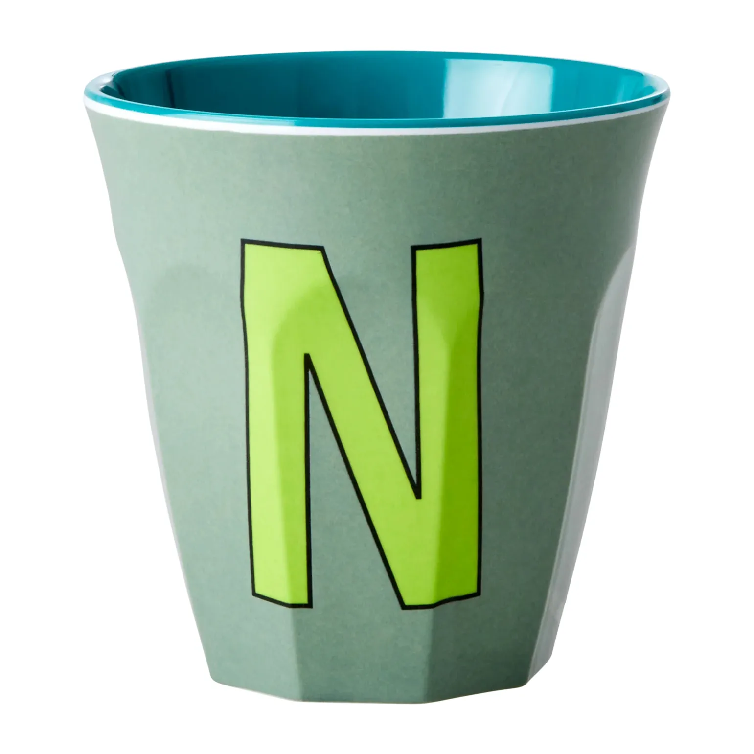 Cl Plus Rice Tasse en mélamine Rice medium lettre N 30 cl de RICE - NordicNest.fr