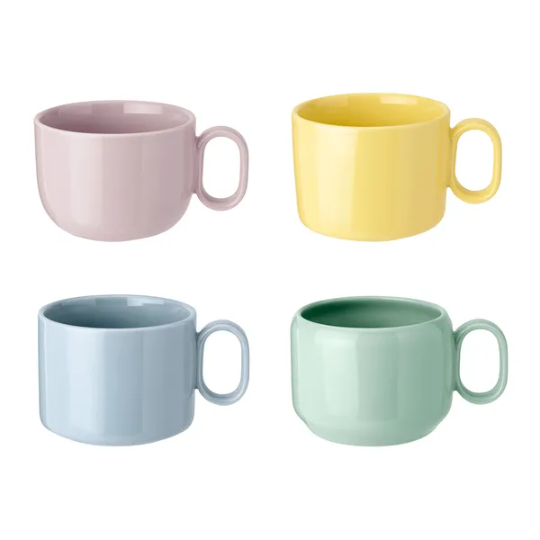 MIX'N'MATCH mugg 29 cl 4-pack, Blå-gul-rosa