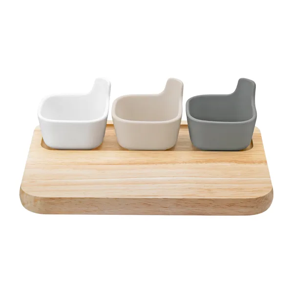 TAPAS serveringsset, Vit-beige