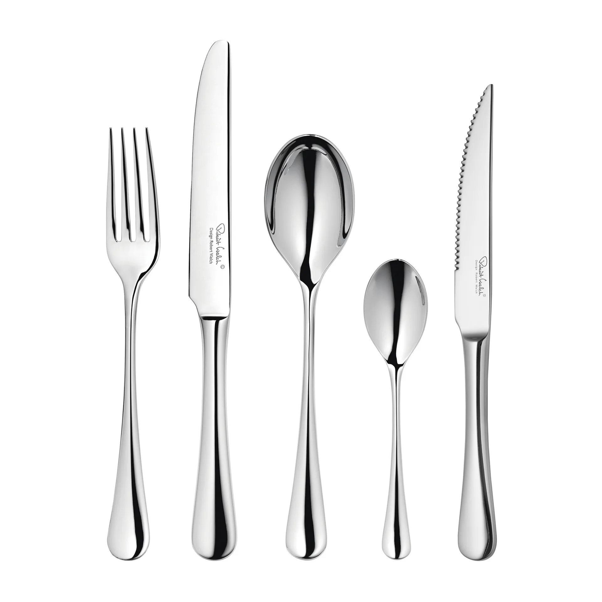 Robert Welch Radford bestiksæt – blank 24 dele + 6 grillknive