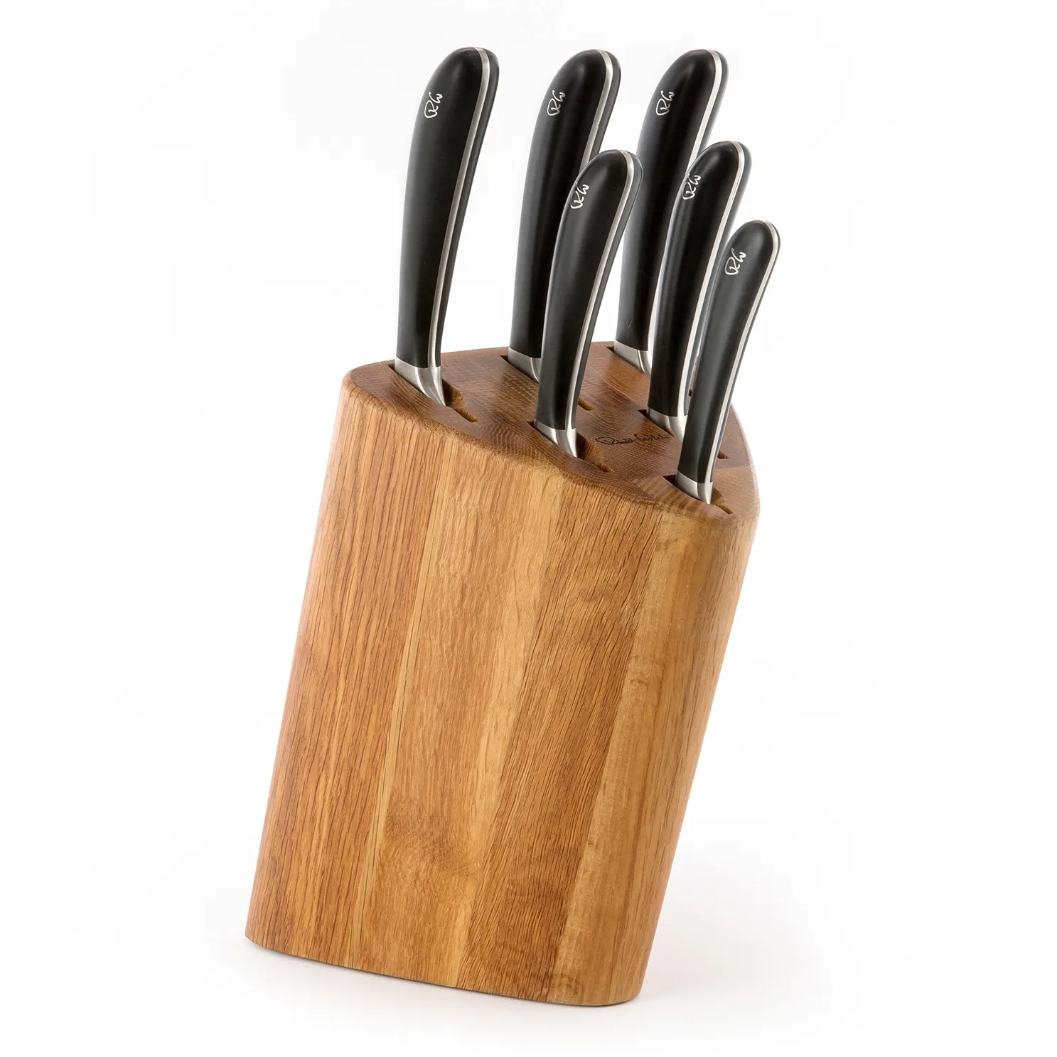 Robert Welch Signature Prism Oak knivbloksæt 7 dele Eg