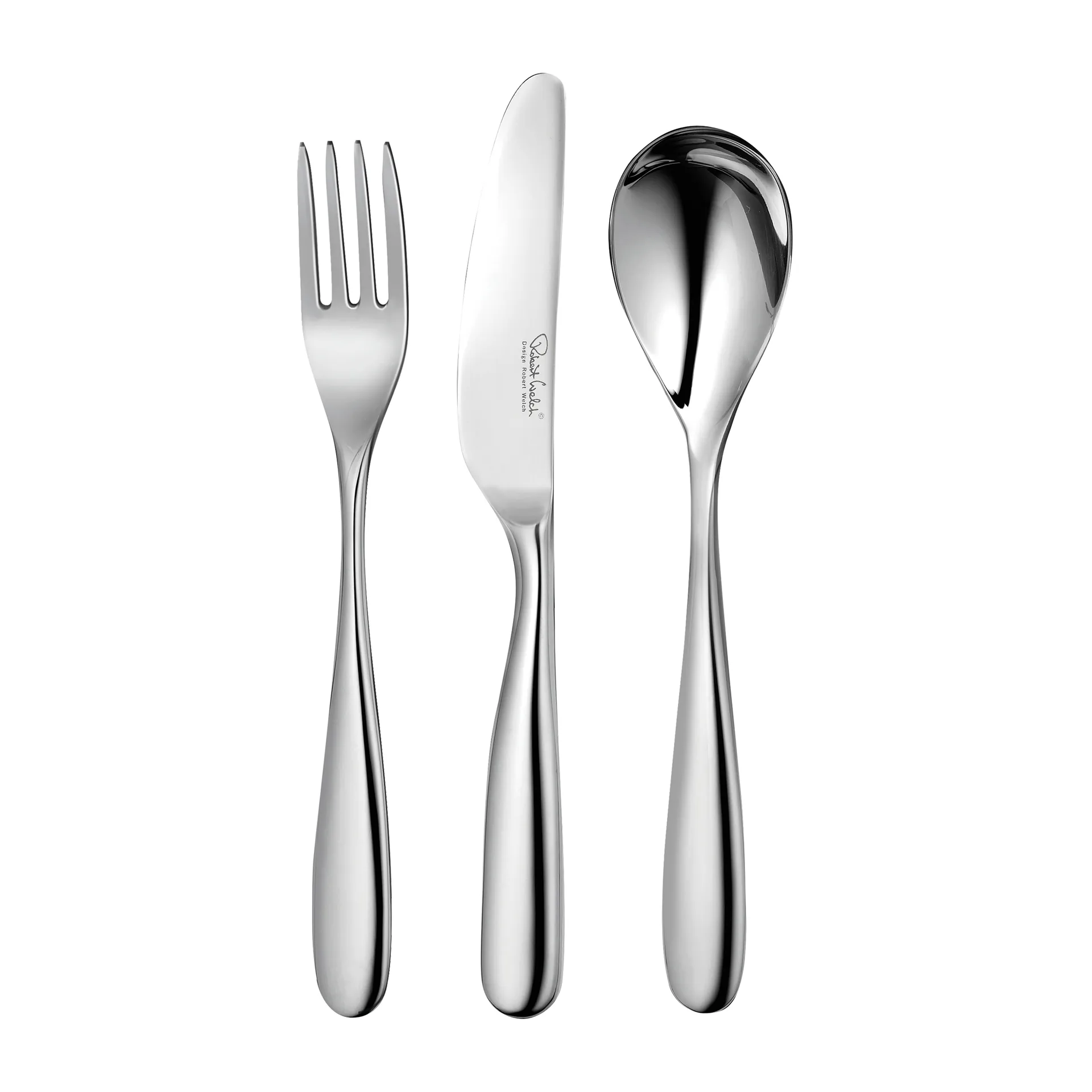 Robert Welch Stanton Bright børnebestik 3 dele Rustfrit stål