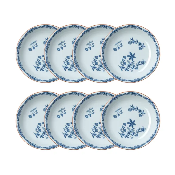 Ostindia djup tallrik Ø22 cm 8-pack –