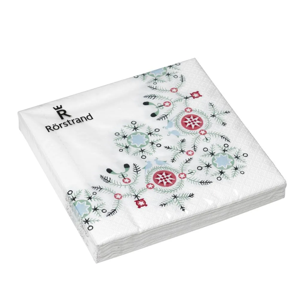 Rörstrand Serviette en papier Swedish Grace Winter Lot de 20 blanc