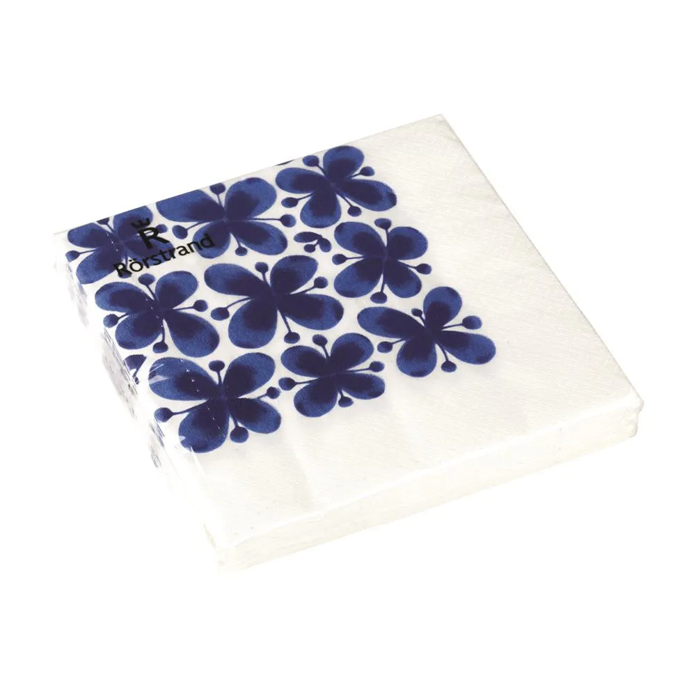 Rörstrand Serviettes en papier Mon Amie Lot de 20 bleu-blanc