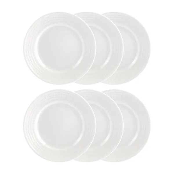 Swedish Grace assiett 17 cm, 6-pack snö