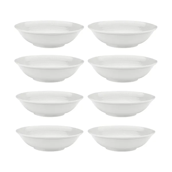 Swedish Grace djup tallrik Ø19 cm 8-pack - Snö