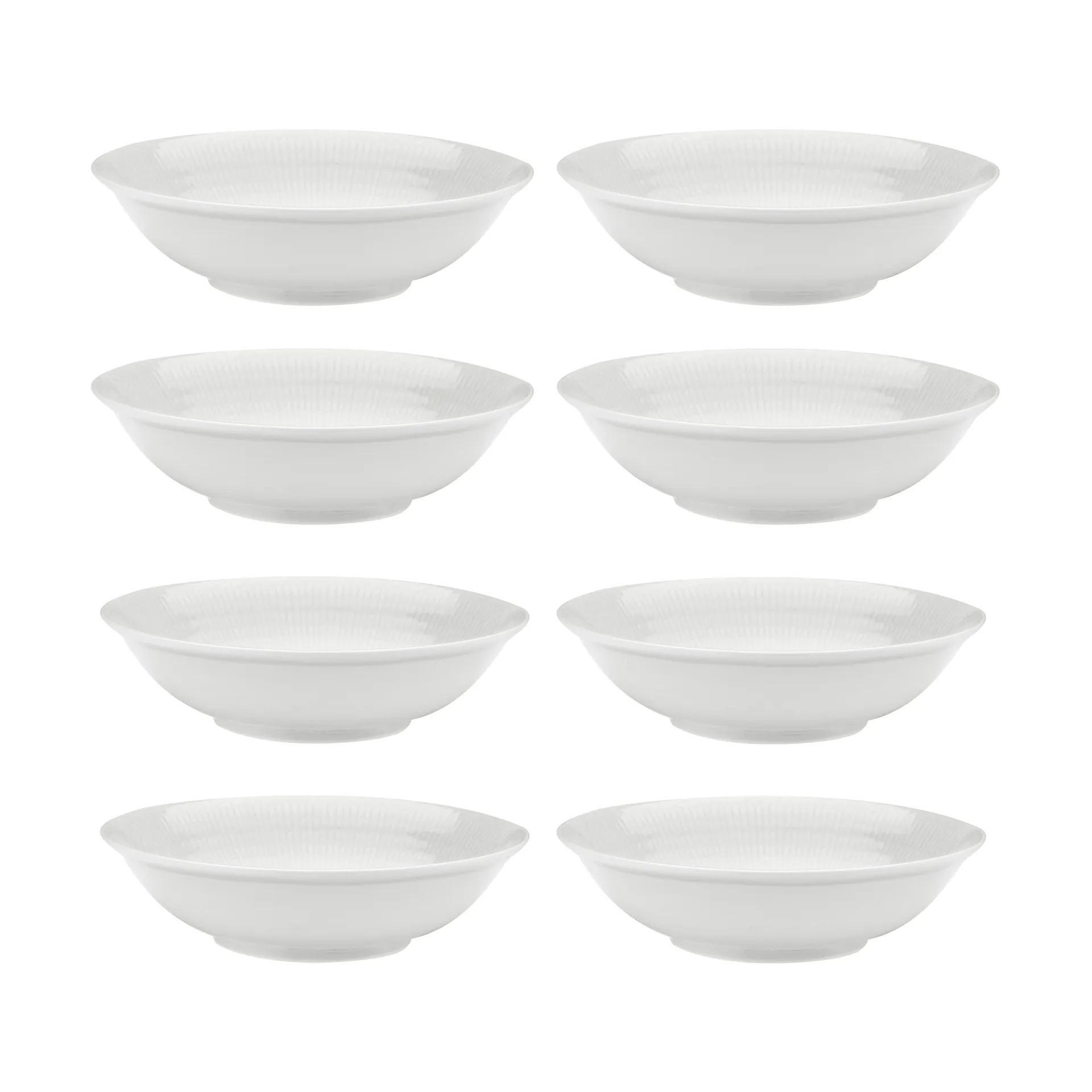 R&ouml;rstrand Swedish Grace djup tallrik &Oslash;19 cm 8-pack - Sn&ouml; (vit)