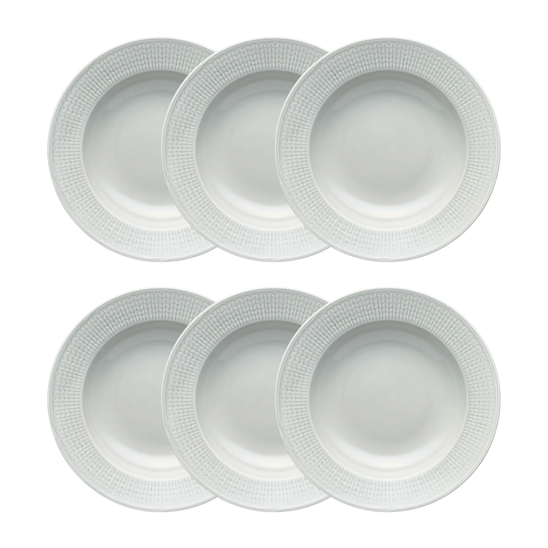 R&ouml;rstrand Swedish Grace djup tallrik 25 cm 6-pack Dimma(gr&aring;)
