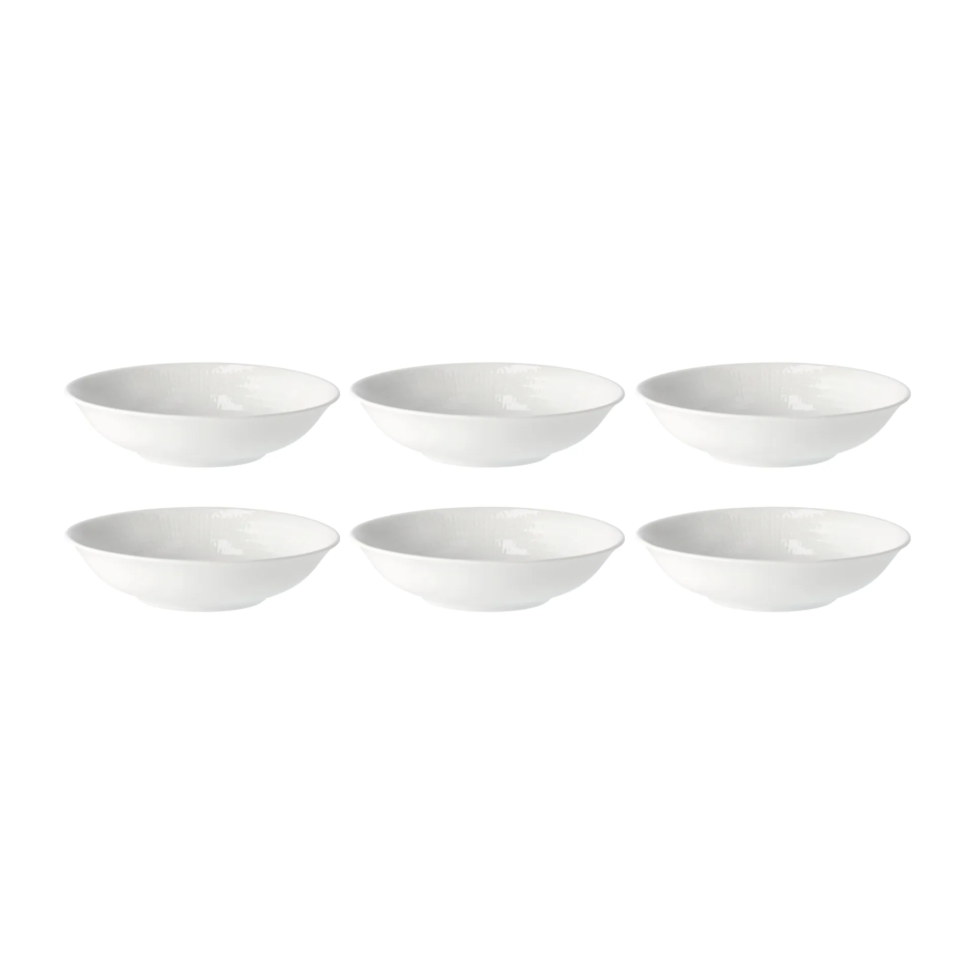 Rörstrand Swedish Grace dyb tallerken 19 cm, 6 stk sne-hvid