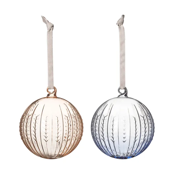 Swedish Grace julkula, Jubilee-blå, 2-pack