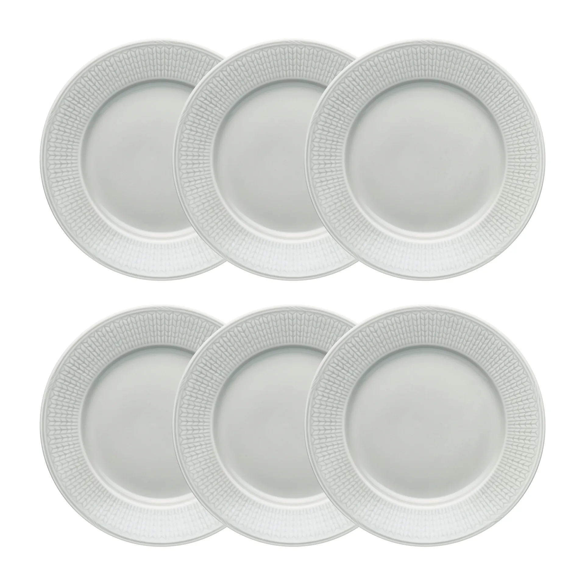 Rörstrand Swedish Grace tallerken 21 cm 6-pak Tåge (grå)